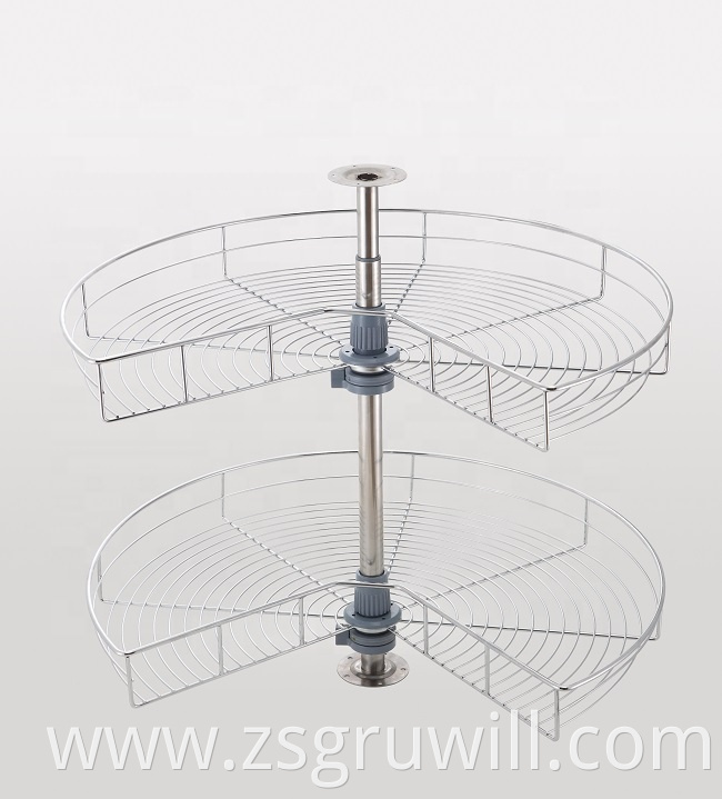 High quality 270 degree revolving basket storage basket for kitchen